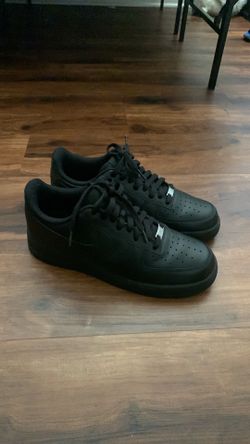 Black Air Force Ones Size 10.5 Men’s
