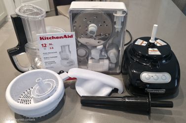 KITCHENAID 12 CUP ULTRA WIDE MOUTH FOOD PROCESSOR KFPW760OB ONYX BLACK NEW NO BOX