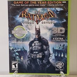 Batman: Arkham Asylum - Game of the Year Edition (Microsoft Xbox 360, 2010) CIB 