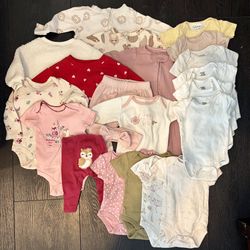 Size 0-3 Girl Baby Clothes