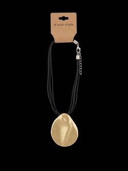 Gold Pendant Multi-Strand Statement Necklace