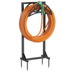 Heavy Duty Metal Rust Resistant Garden Hose Holder Storage Rack Size 43" Tall New Condition