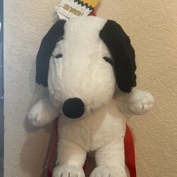 snoopy plush backpack 
