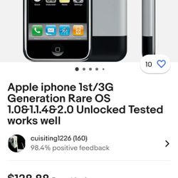 Qty 4 Vintage IPhone 1st Gen