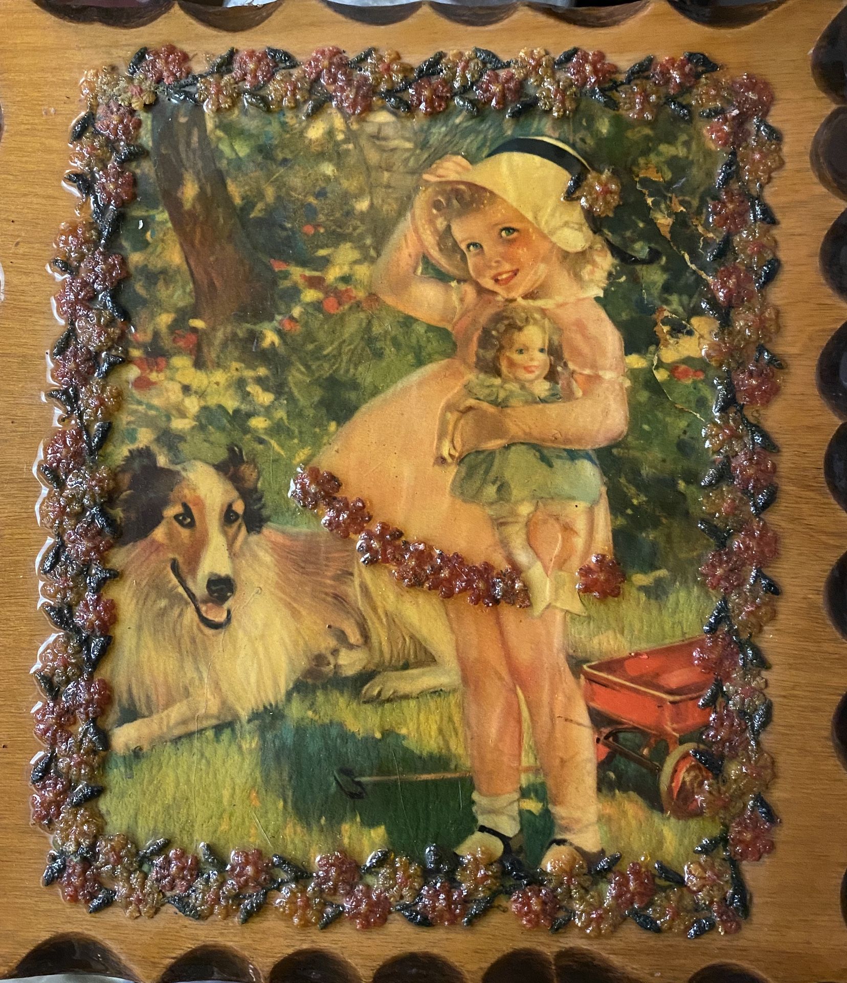 Nice pix on wood, 9x10 $20
