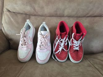 Girls shoes Size 5 Nike- Vans
