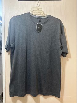 NEW Alfani Men’s Large Crew Neck T-Shirt Steel Heather 100% Cotton