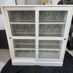 IKEA HAVSTA Glass-door cabinet with base, white clear glass