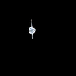 925 Sterling Silver Heart Ring Size 5 