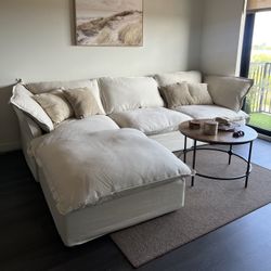 Beige Cloud Sectional (New In Boxes)