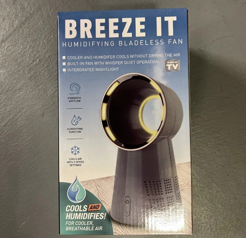 BRAND NEW - Breeze It humidifying bladeless fan
