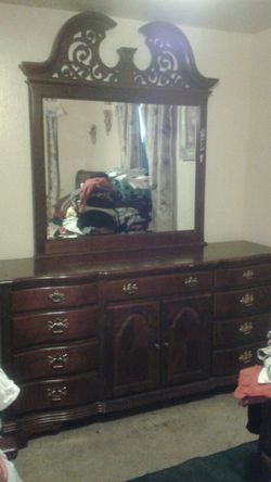 Dresser with mirror