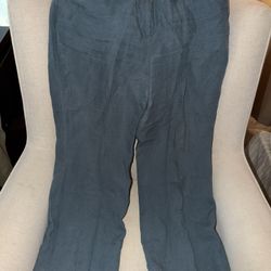 J Jill Blue Linen Crop Pants 14P (L)