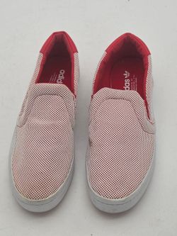 Adidas Originals CourtVantage Slip On Adicolor White Red Mens 11.5 S81871