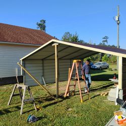 Enclosed Car Port Installation