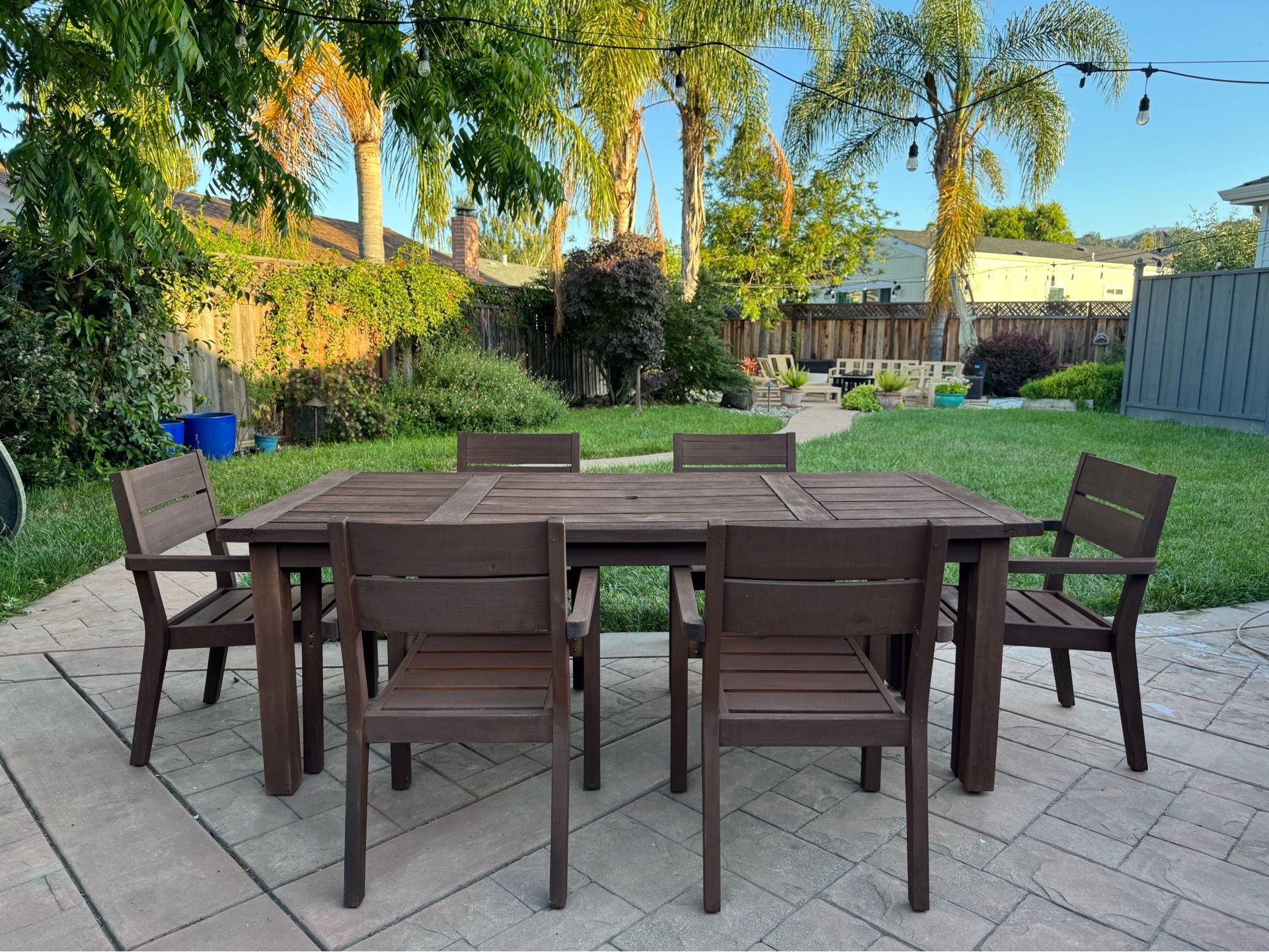 World Market dining table set with 6 chairs