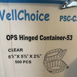 5x5 Clear Plastic Containers 