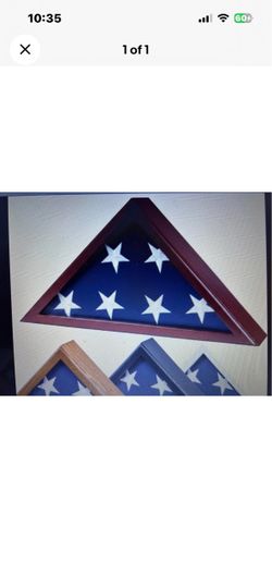 New Open Box Memorial Flag Display Case 26"L x 3.25"W x 13"H