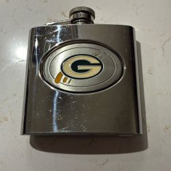 Green Bay Packers Flask-6oz Stainless Steel