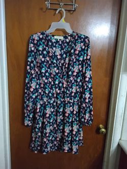Floral Long Sleeve Mini Dress.  Large