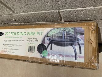 22” Folding Fire Pit with Carrying Case