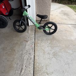 Balance Bike- Strider 12” Sport Bike, Green - No Pedal Balance Bicycle for Kids 1 to 4 Years 