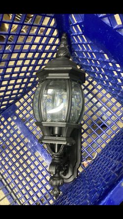 2 lanterns Lighting 60/3469 Central Park outdoor wall lantern featuring a textured black finish and clear glass https://offerup.com/redirect/?o=cGFuZW