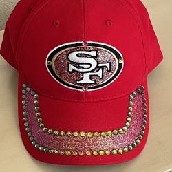 New San Francisco women’s 49er cap with crystals