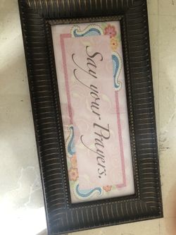 Frame for Kids room Say your Prayer’s. 10