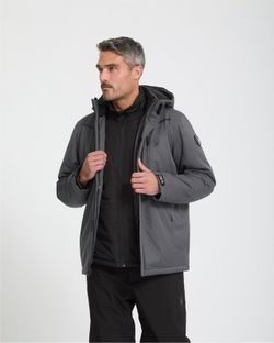 Spyder 3-in-1 hooded insulated Men’s Snow Ski jacket black size XL