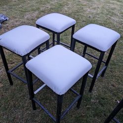 (4) Metal Bar Stools 30" Height