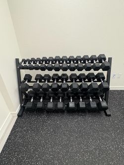 NEW 5-75 LBS Dumbbell Set w/ Rack Included 1200 LBS Total Dumbbells Set, Home Gym Equipment Weights