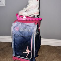 Ice Skates And Rolling Bag