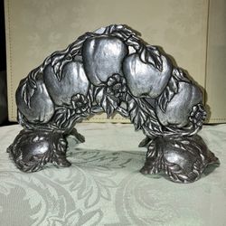 Vintage Pewter Apple Candelabrum 