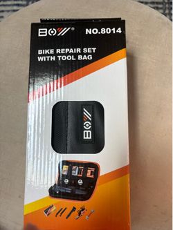BOY Complete Bike Repair Tool Kit with Pump & Carrying Bag