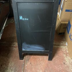 Restaurant fold up menu board