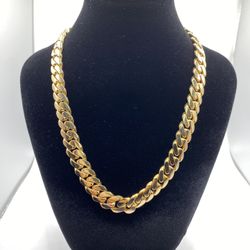 10kt Gold  Cuban Link Choker 