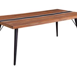 80-Inch Solid Mango Wood Dining Table