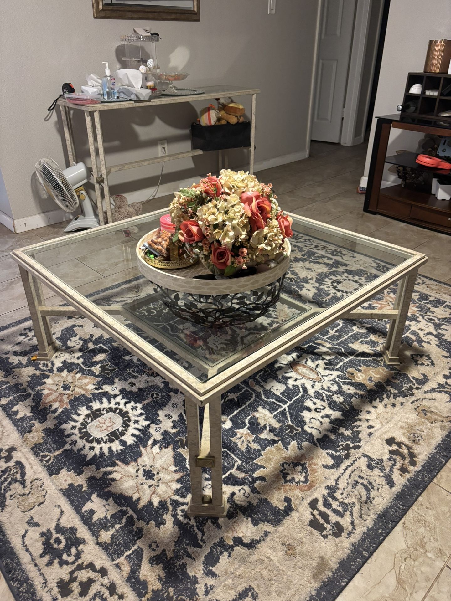 Matching Glass Console Table & Coffee Table Set – Sturdy & Stylish