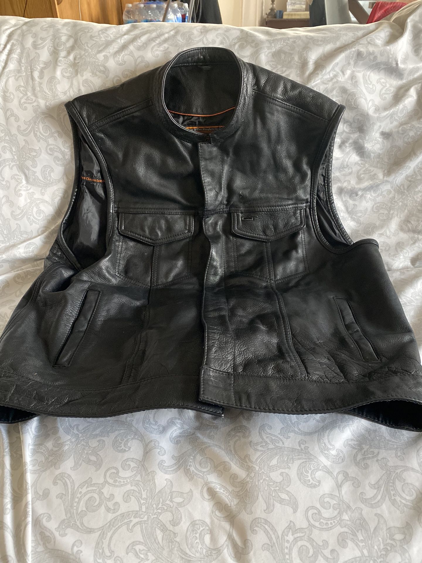 First Mfg. Leather Cut (vest) 3X