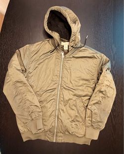 H&M L.O.G.G. Hooded Bomber Jacket Men’s Medium - Olive Green