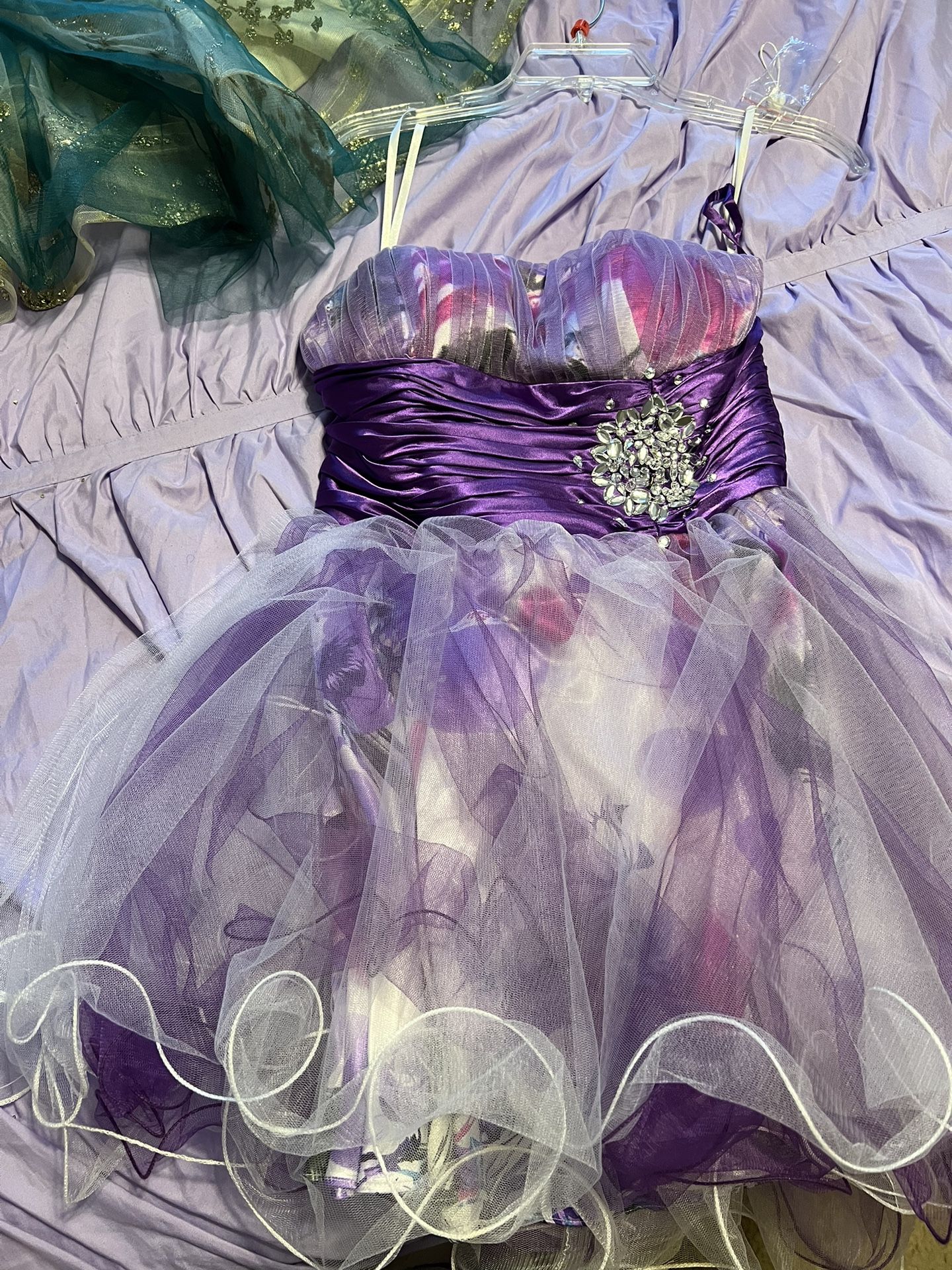 Dancing Queen purple Silk Dress 