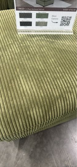 Green corduroy couch new in box