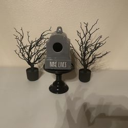 Rae Dunn Nine Lives Birdhouse