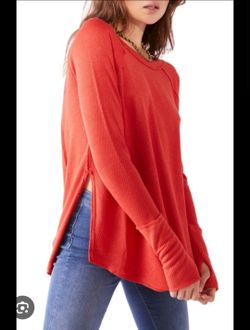 We The Free Snowy Thermal Shirt In Heatwave Size Small