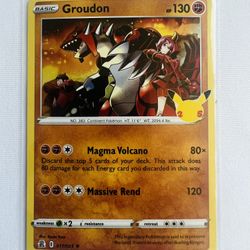 Groudon 017/025 - Pokemon TCG Celebrations (2021) - NM - Holo Rare