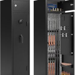 5 Gun Safe Large Capacity Gun Safes for Rifles and Pistols Gun Cabinet with Electronic Lock Long Gun Safes Anti-Theft Gun Safe for Rifles with Pistol 