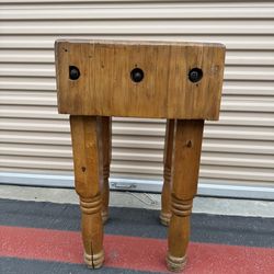 Antique Butcher Block Table / Work Table