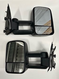 97-03 Ford F-150 Black Towing Mirrors For Standard / Extended Cab Models Manual Adjustment