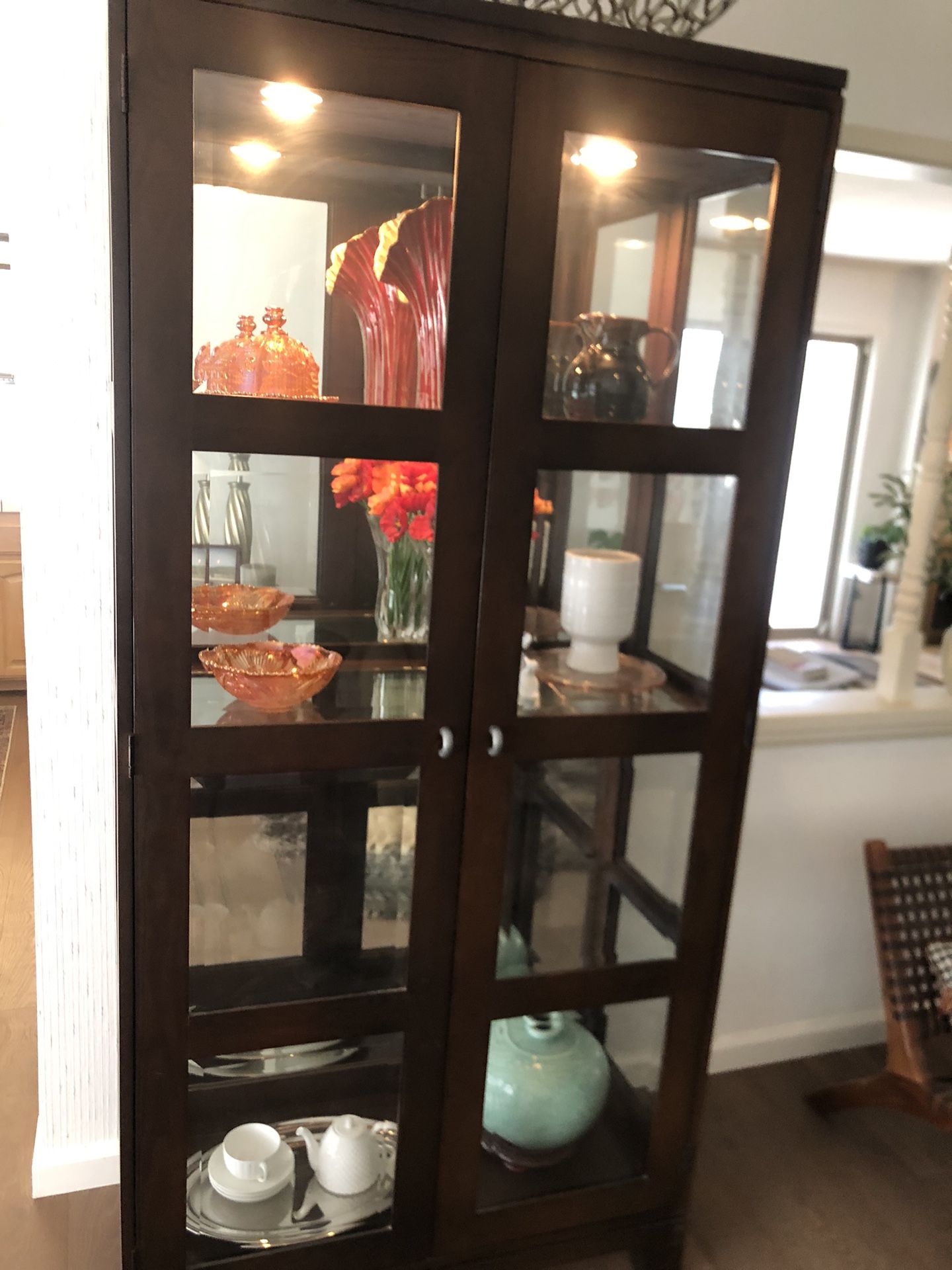 Ethan Allen Cabinet with interior lights